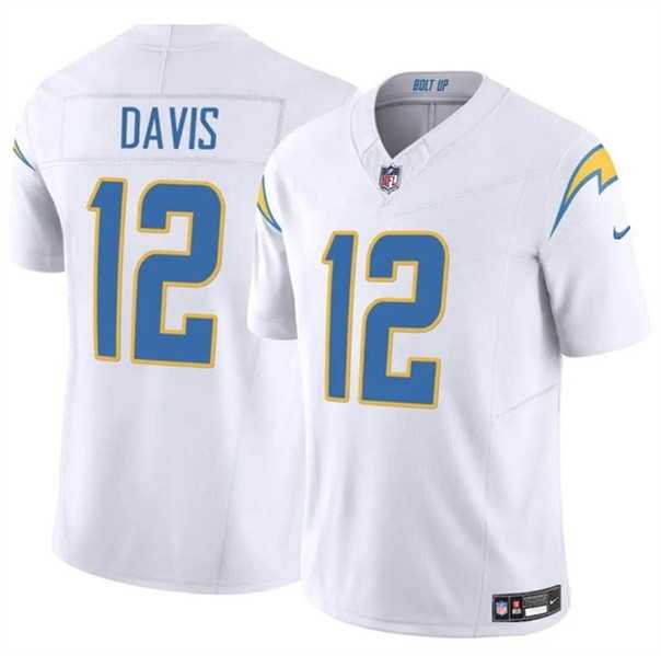 Men & Women & Youth Los Angeles Chargers #12 Derius Davis White 2024 F.U.S.E. Vapor Limited Football Stitched Jersey,We sell and wholesale Men & Women & Youth Los Angeles Chargers #12 Derius Davis White 2024 F.U.S.E. Vapor Limited Football Stitched Jersey on line form chian!